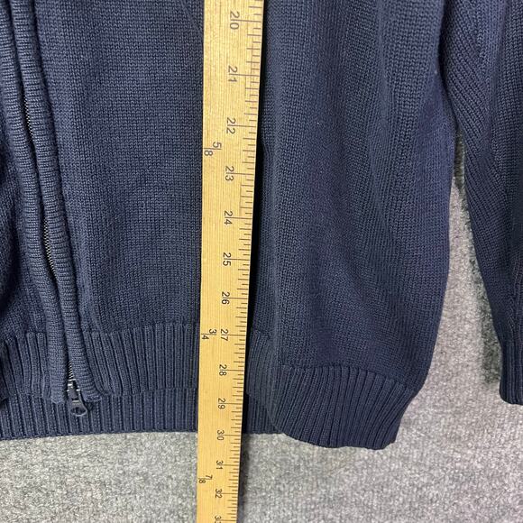 Lacoste Argyle‎ Blue Sweater Knit Full Zip Men's Size 6 - Picture 7 of 12